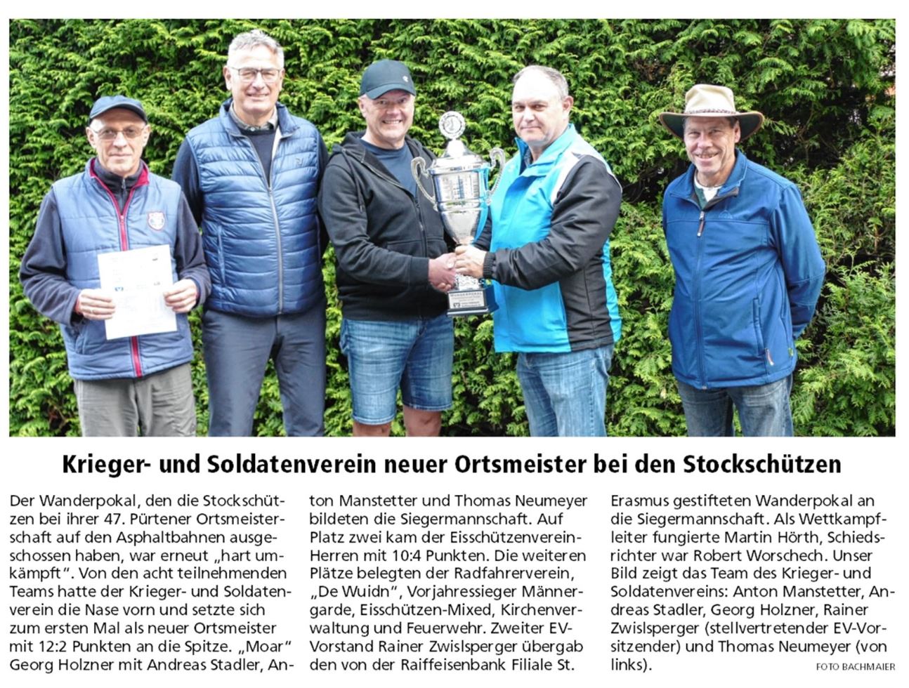 Siegerfoto Ortsturnier 2025